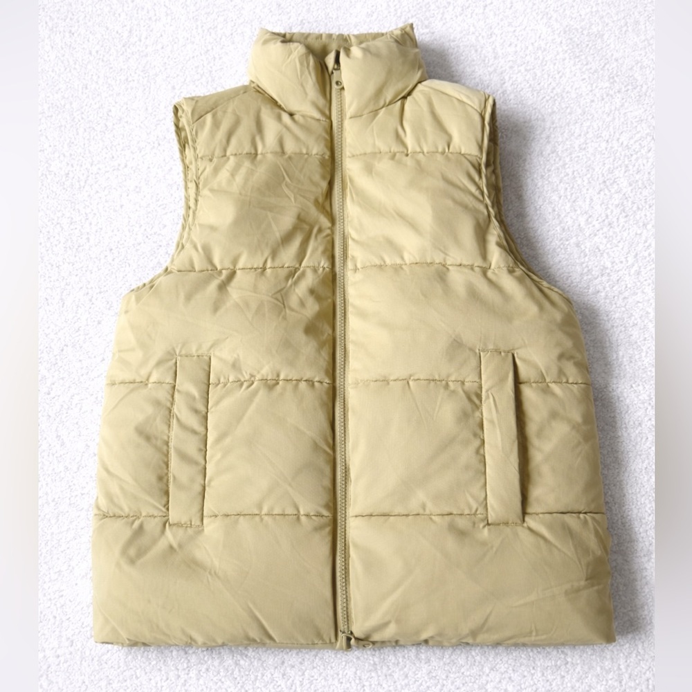 Girlfriend Collective For Everyone golden plus size puffer vest size 5‎ - Picture 2 of 5